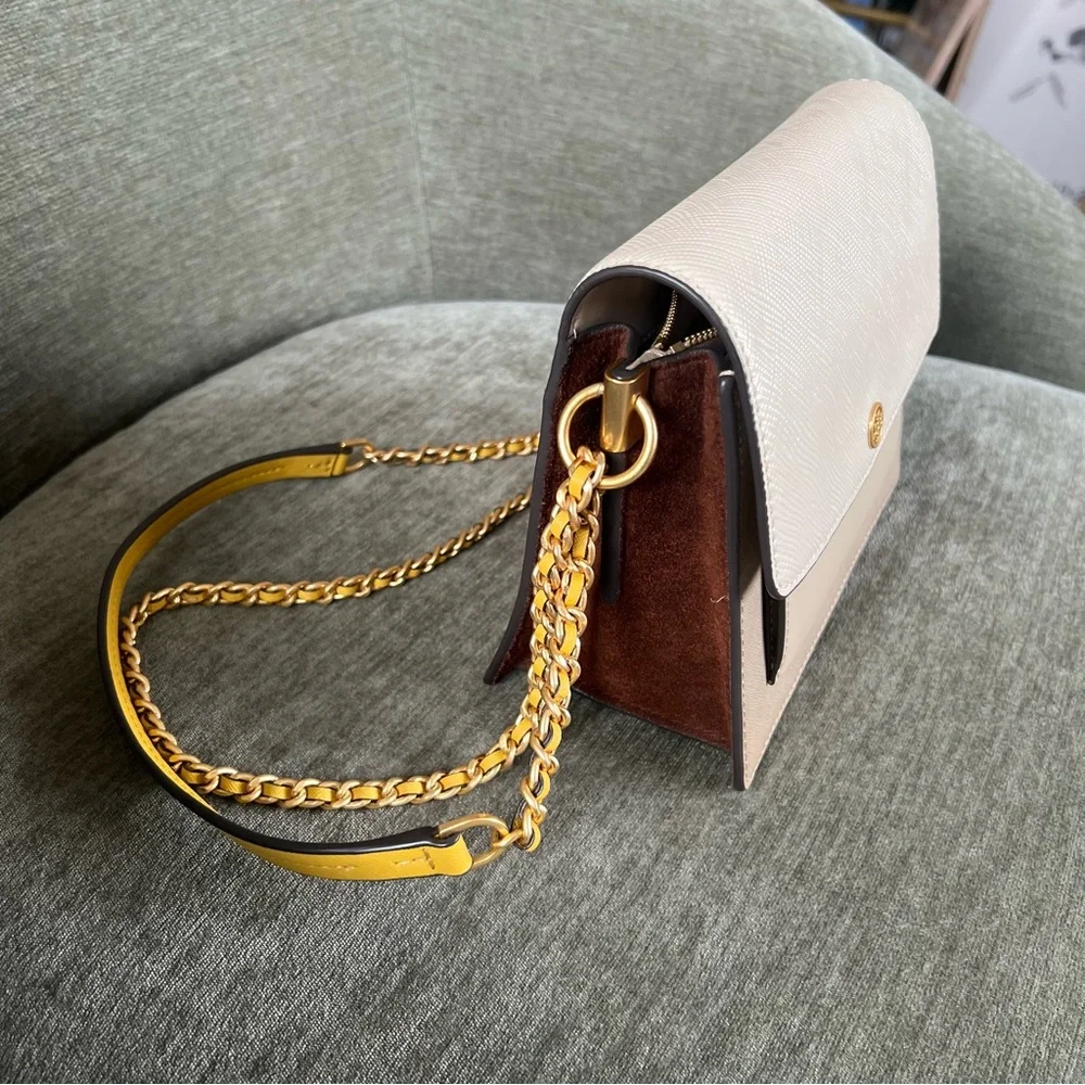 Tory Burch Robinson Convertible Color Block Bag - Picture 3 of 11